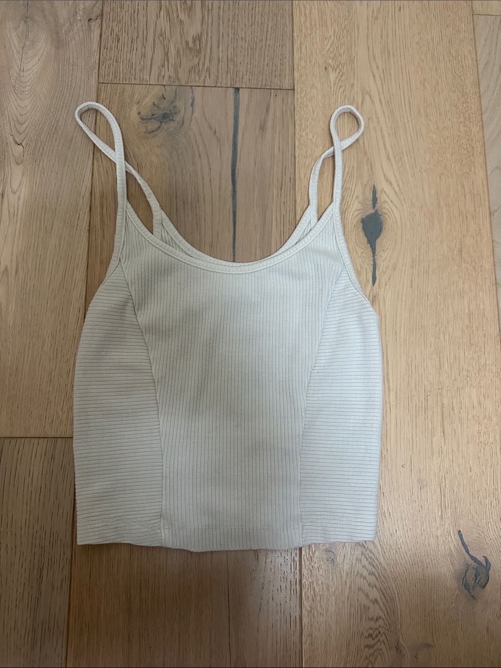 Urban Outfitters Cream Ribbed Cami Tank